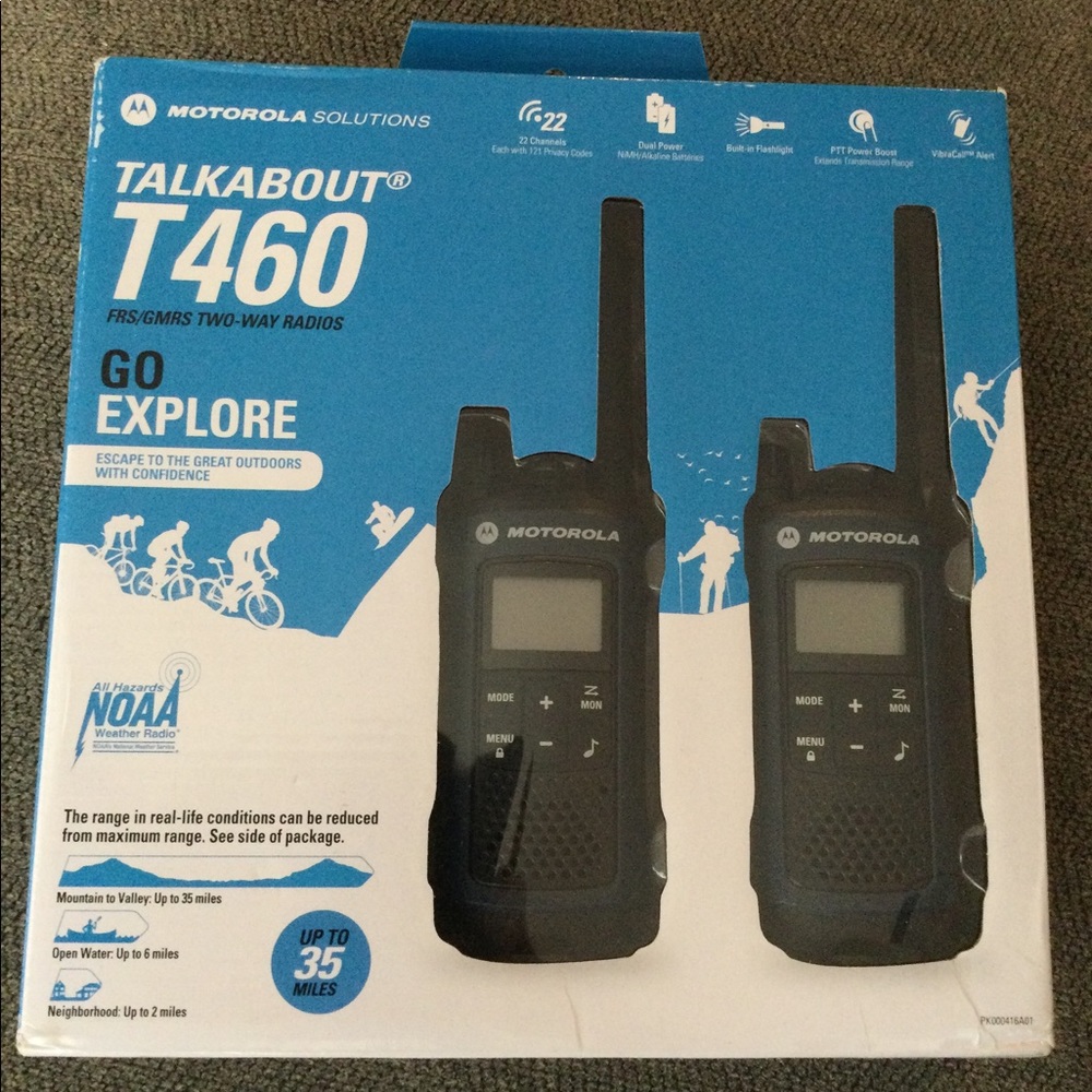 T460 Motorola TALKABOUT Two-Way Radios for outdoor lovers, campers and more!